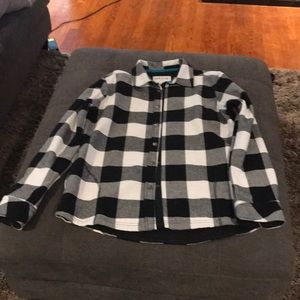 Buffalo plaid fleece lined flannel